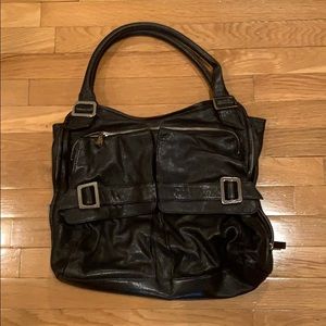 Black leather KOOBA multiple pocket purse